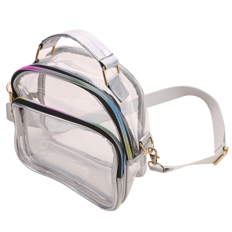 Borsa a tracolla in PVC borsa trasparente borsa per rossetto borsa a tracolla Messenger borsa a tracolla in TPU inodore ecologica