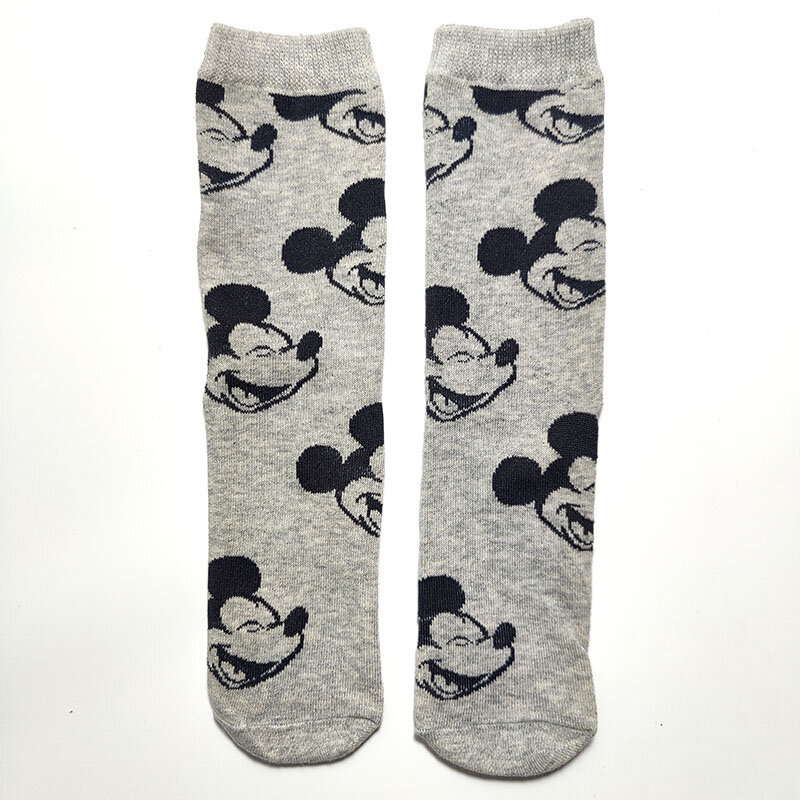 Disney-calcetines largos de algodón para mujer, medias divertidas, ropa de calle a la moda, 42 estilos, novedad