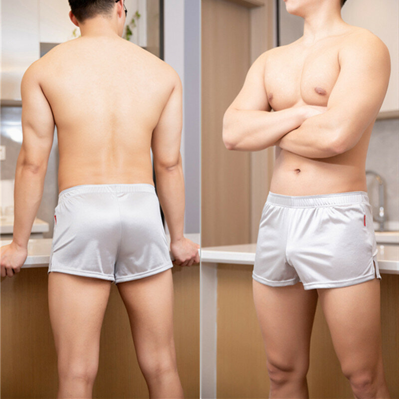 Męskie uwielbiają solidne bokserki seksowne bokserki na co dzień luźne męskie sportowe oddychające wygodne spodnie ze strzałkami