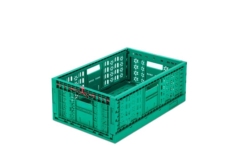Cestino per il trasporto di vendita calda casse di plastica impilabili pieghevoli portatili cestino per verdure di stoccaggio in PP
