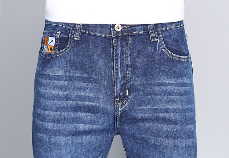 Celana jins ekstra panjang pria, celana panjang jeans 190 tinggi 115 model ekstra panjang 120cm versi Musim Semi