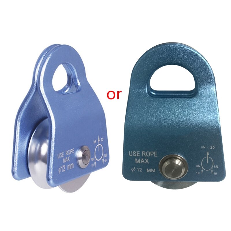 2000kg Flexible Active Pulley Block 360 Degree Swivel Pulley for Outdoor Rock Climbing Rope Ice Belt Lifting Sling