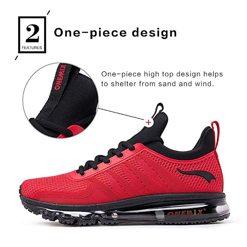 Onemix รองเท้าวิ่งกีฬาผู้ชาย, รองเท้าผ้าใบสำหรับผู้ชายรองเท้าวิ่งออกกำลังกายกลางแจ้งรองเท้าสำหรับการเดินทางเดินขนาด EU 39-47