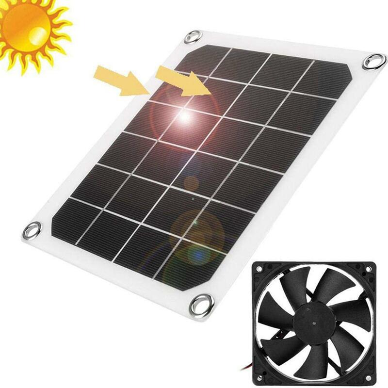 Mini ventilatore alimentato a pannello solare da 10W per pollaio in serra per animali domestici