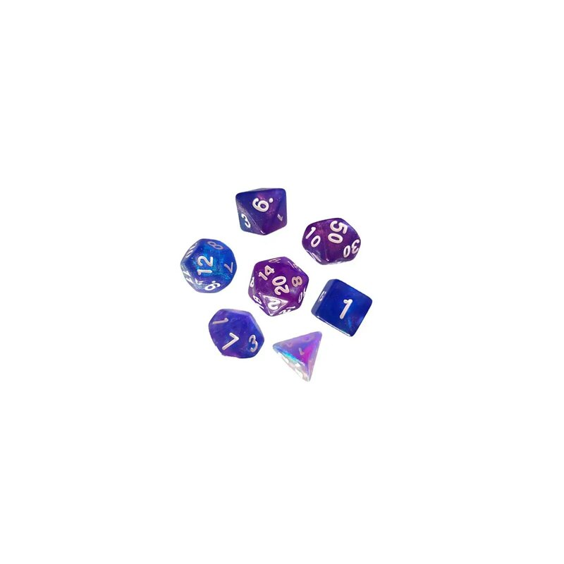 7x Acrylic Dices D4-d20 Entertainment Toys Playing Dices Party Favors Multi Sided Dices Polyhedral Dices Set for Cafe Card Game