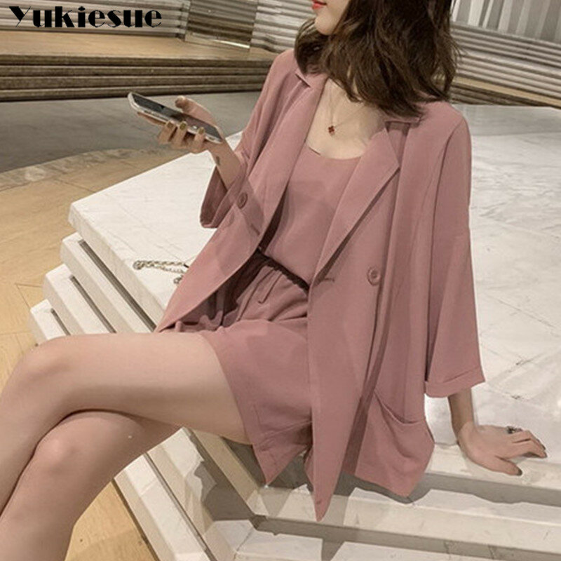 womens 3 two piece sets 2022 women's suit set crop top and skirts women woman together summer clothes for women club outfits