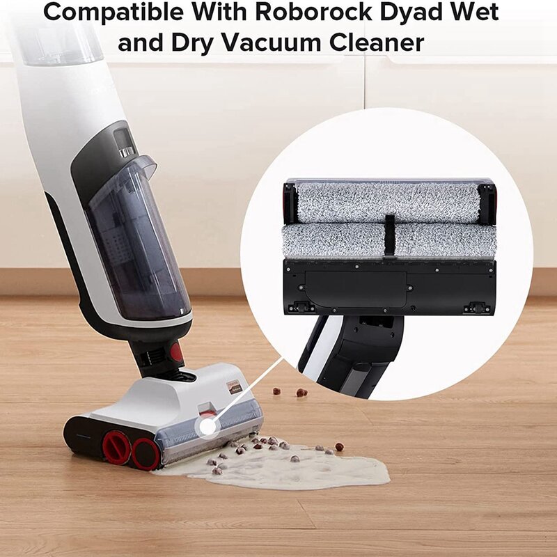 Substituição do rolo definido para Roborock Dyad, molhado e seco aspirador, peças sobressalentes