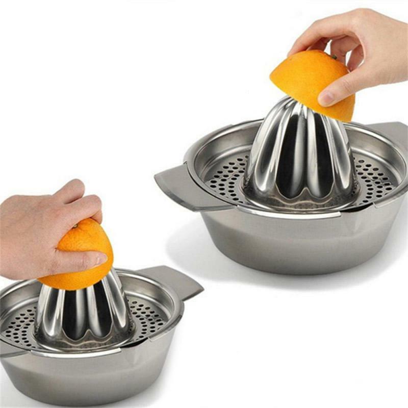 Portable Lemon Orange Manual Fruit Juicer Stainless Steel Kitchen Accessories Tools Citrus Raw Hand Pressed Juice Maker