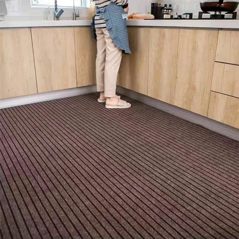 DIY wasch bare rutsch feste Küchen matte Fuß matte langen Korridor Teppich Bad Flur Eingang einfarbigen Streifen Küchen teppich