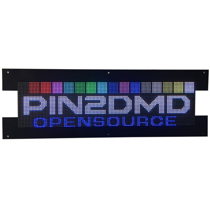 Panel LED RGB a todo Color para interiores, matriz P2, pantalla publicitaria Compatible con PIN2DMD, paso de 2mm, SMD1515, 64x64 píxeles