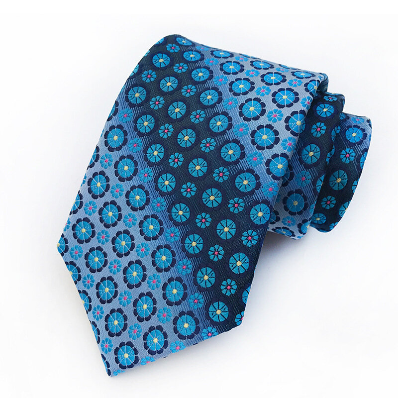Corbata a rayas sutiles para hombre, corbata con patrón de Cachemira Floral, regalos, boda, fiesta, 8cm, nueva