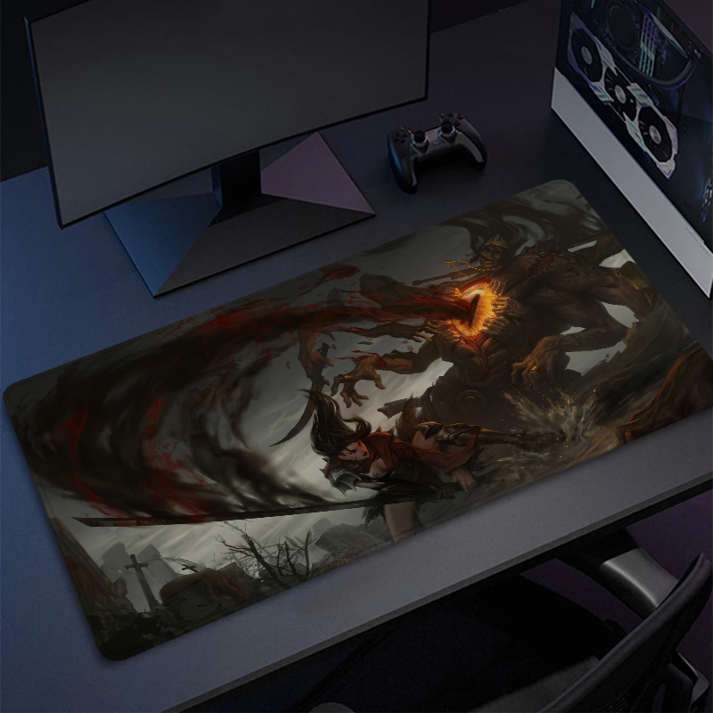 Mouse Pads Monster Fight Xxl Mouse Pad Anime Game Mats Deskmat Pc Accessories Mousepad Gamer Desk Mat Gaming Mause Office Large