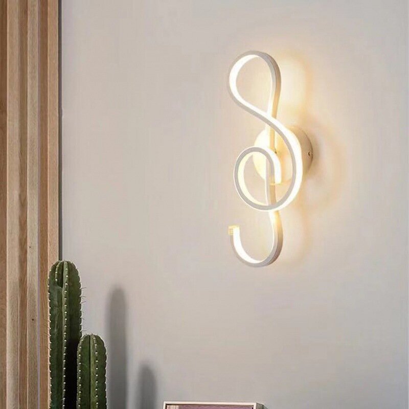 Luz LED de pared para sala de estar, iluminación nórdica moderna, minimalista y creativa para dormitorio, protección ocular, cálida y a la moda