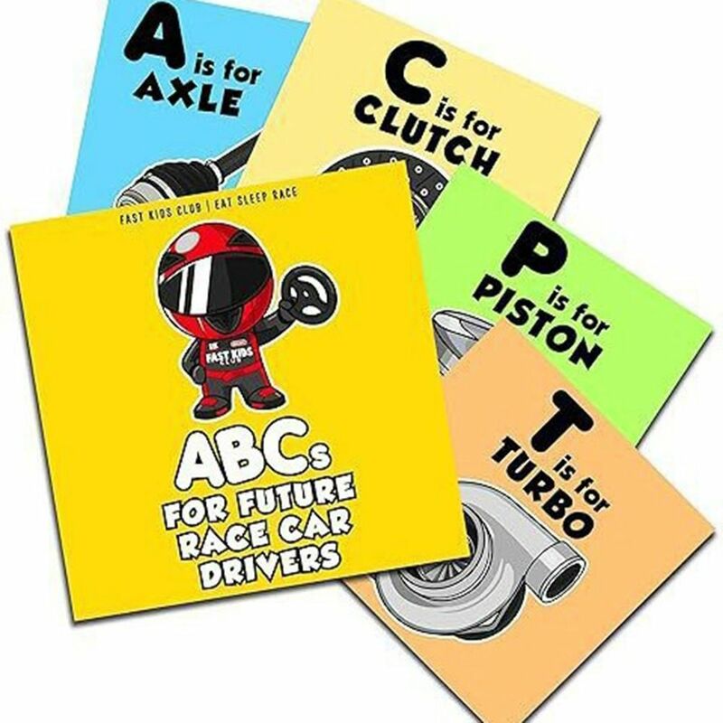 Papier abc Buch für zukünftige Rennfahrer neue bunte Puzzle Lehre Alphabet Buch Board Buch