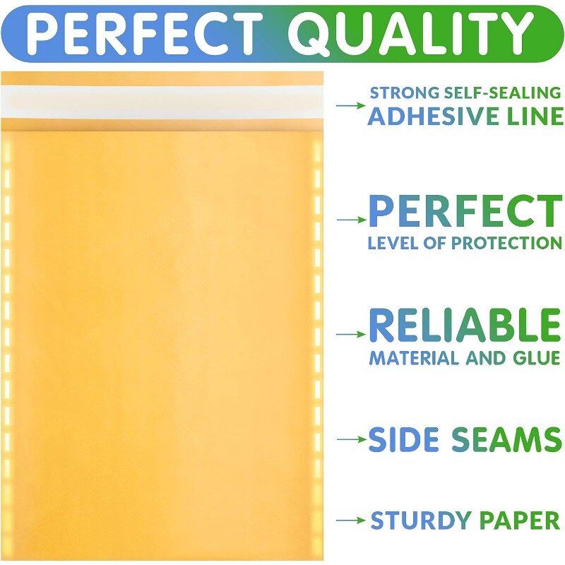 50 pcs Bubble Envelope bag yellow Bubble PolyMailer Self Seal mailing bags Padded Envelopes For Magazine Lined Mailer