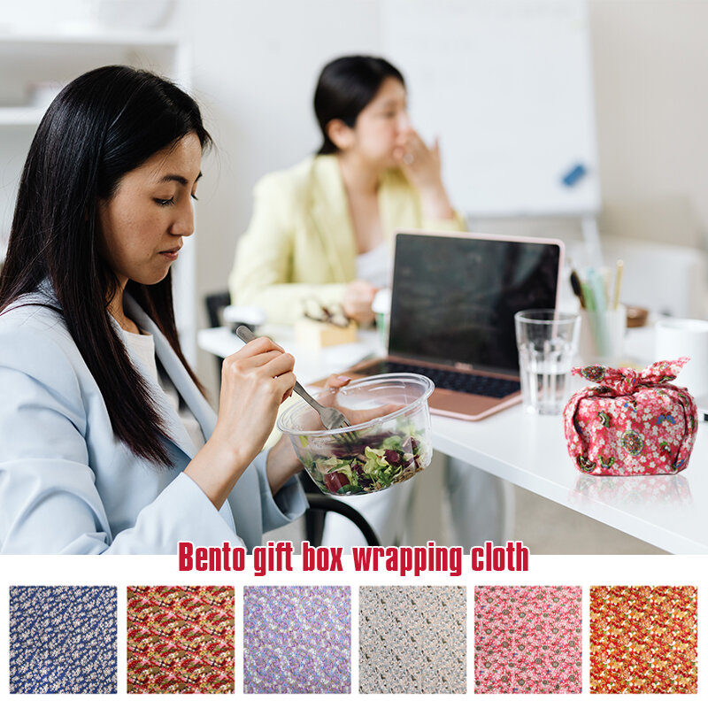 Носовой платок в японском стиле Furoshiki, многофункциональная ткань для обертывания бэнто, Подарочная коробка, оберточное полотенце