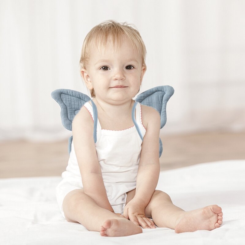 Decoración de mariposa detrás de la fiesta de cumpleaños del bebé, Color sólido, espalda con alas de mariposa, vestido de cumpleaños para bebé, regalo de cumpleaños