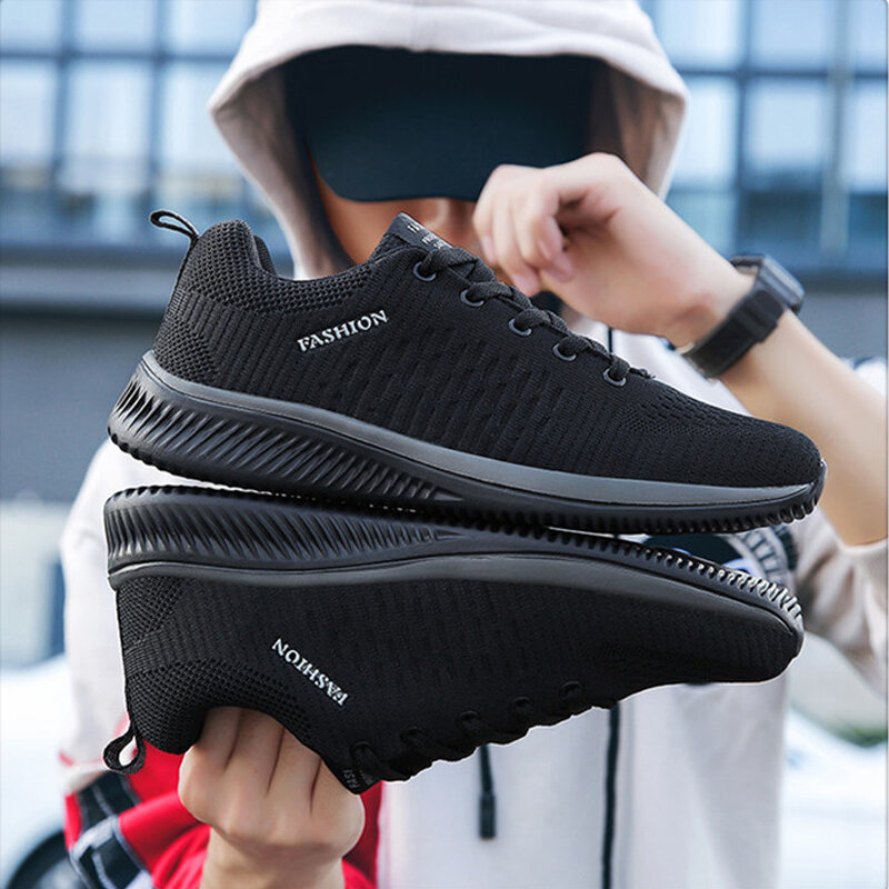 Uomo Running Walking Knit Shoes Fashion Casual Sneakers traspirante Sport Athletic Gym Sneakers da uomo leggere scarpe Casual