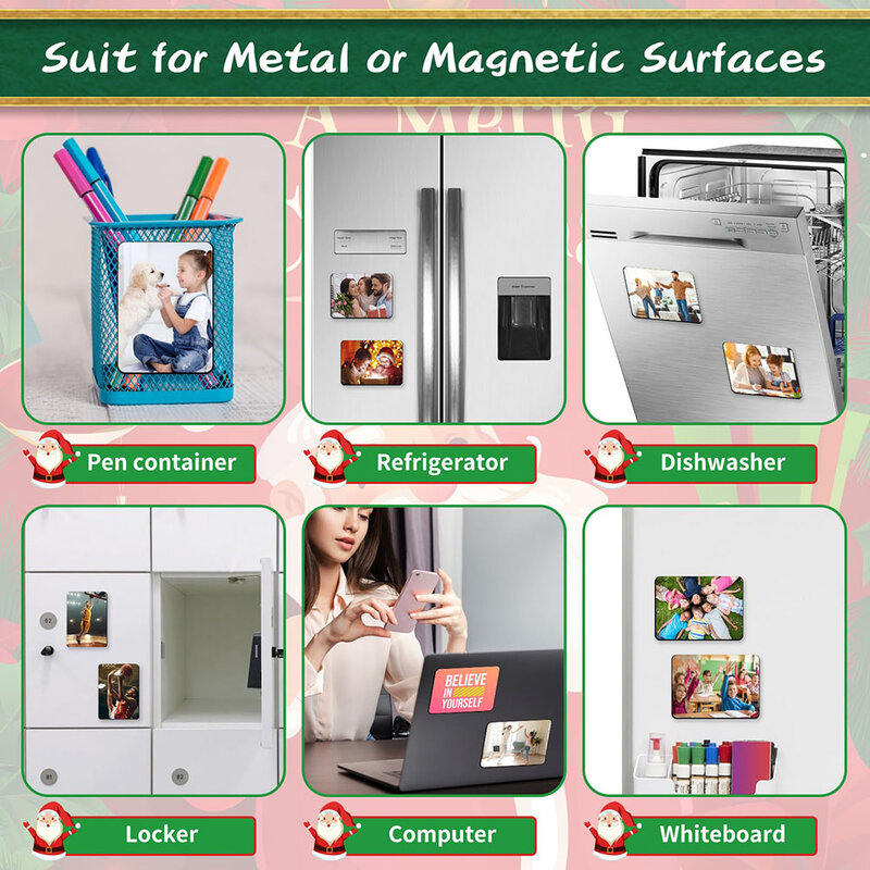 D & D Magnet kulkas kosong sublimasi, Magnet kulkas kosong sublimasi untuk dekorasi dapur kantor 10 buah 7.5*5.5cm