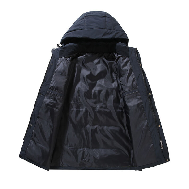 Young with Cap Middle-aged Elderly Down Jacket Men Middle-aged Down Jacket Men Short Thicker Winter Middle-aged Elderly Dad Coat