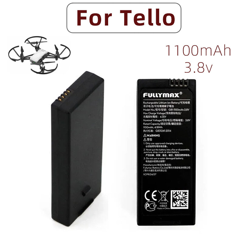 For DJI Tello Battery Intelligent Flight Batteries Pack  3.8V 1100mAh Lithium Battery for TELLO Quadcopter Spare Parts RC Drone