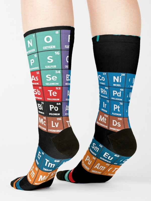 Периодическая таблица элементов носки подвижные чулки спортивные оптовая продажа женские носки мужские