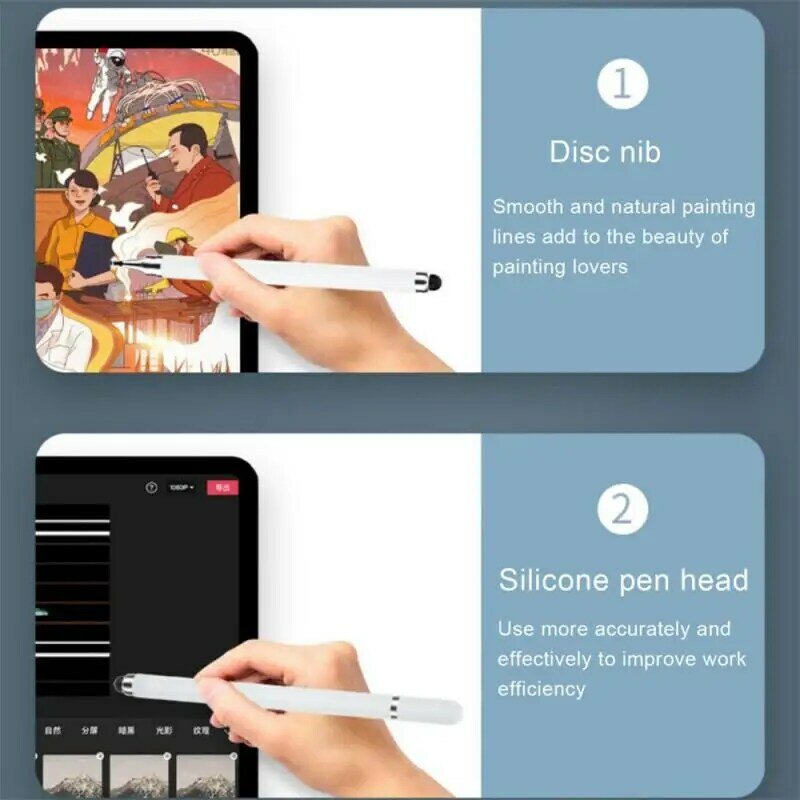 Universele 2 In 1 Stylus Pen Voor Ios Android Touch Pen Tekening Capacitief Potlood Voor Ipad Tablet Smart Phone