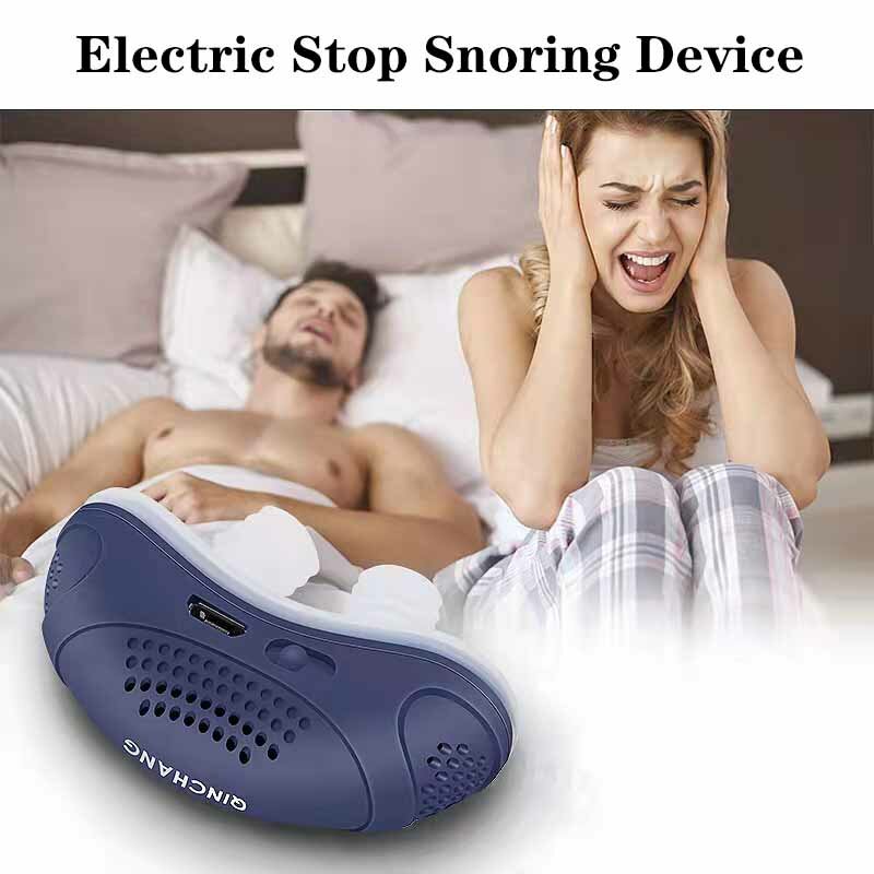 جهاز الشخير الكهربائي ، سدادة الأنف من السيليكون ، تصحيح إيقاف الشخير ، النوم دون قلق ، مصحح الشخير المحمول الصغير