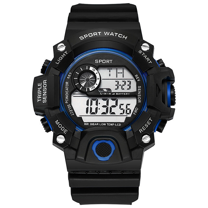 UTHAI H117 reloj de pulsera electrónico deportivo para hombre, pulsera multifuncional resistente al agua con alarma luminosa, esfera grande