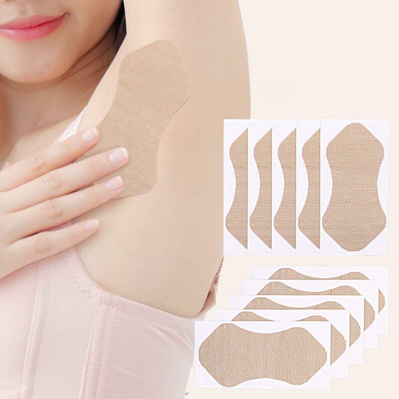 Armpit Sweat Absorbing Patches para Homens e Mulheres, Axit Protector Pads, Invisível e Respirável, Macio, Traceless, 10PCs