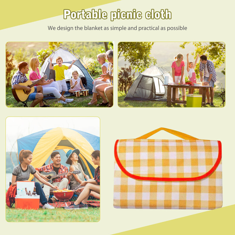 Foldable Portable Picnic Mat Waterproof Oxford Cloth Outdoor Picnic Mat Moisture-proof Thickened Children's Outdoor Crawling Mat
