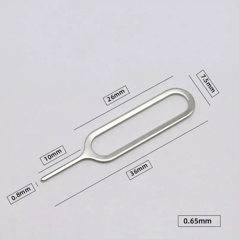 1-100PCS Sim Card Metal Ejector Tool Phone Sim Card Tray Pin Needle for IPhone Samsung Universal Mobile Phone SimCard Tray Pin