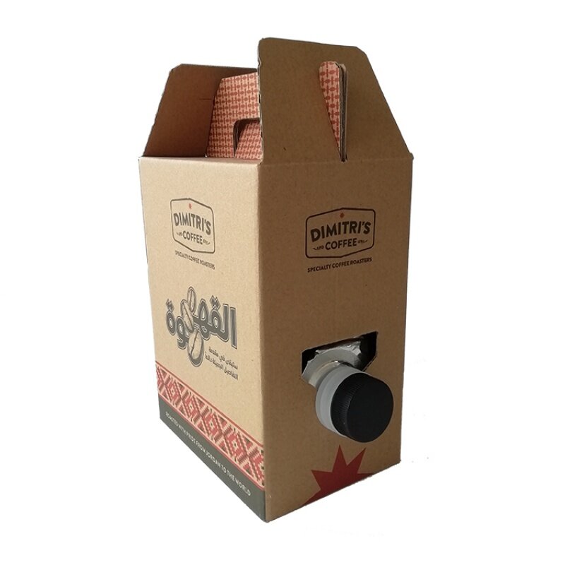 Kunden spezifisches Produkt1l 2l 1,5l 3l 3 Gallonen zum Mitnehmen Getränke Einweg kaffee box Plastiktüte in Box Spender