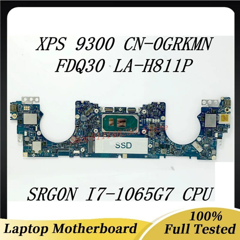 (에서 선박 us) GRKMN 0GRKMN CN-0GRKMN DELL XPS 13 9300 노트북 마더 보드 FDQ30 LA-H811P SRG0N I7-1065G7 CPU 100% 전체 테스트 완료