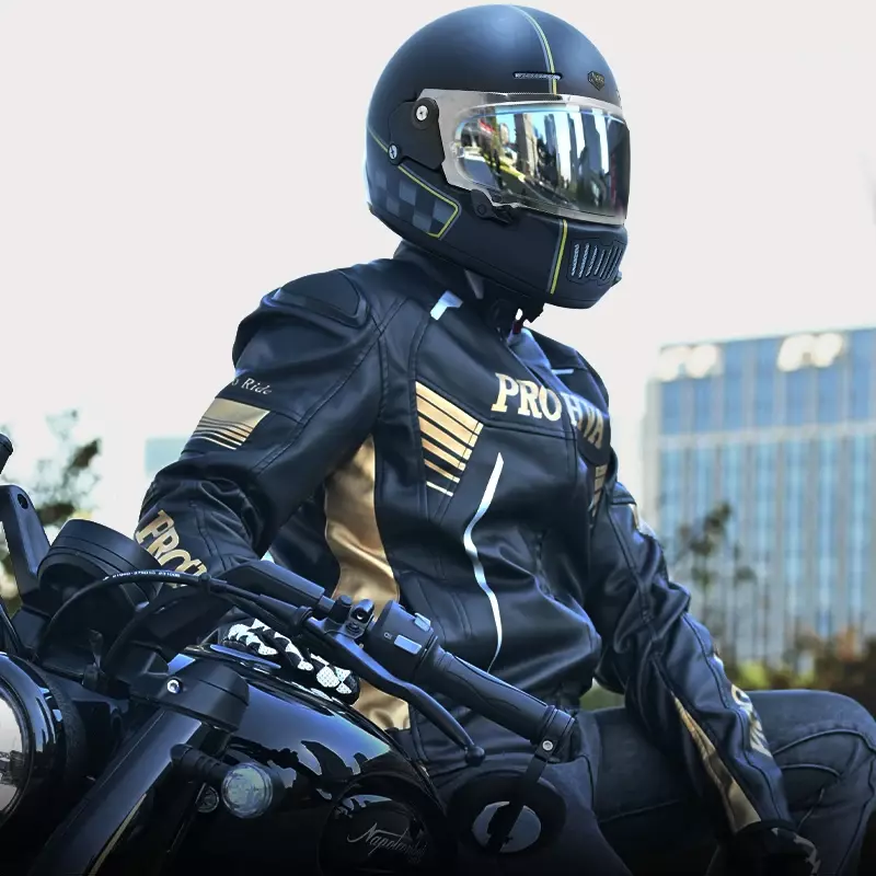 Kurtka motocyklowa HVA męska Motocross kurtka PU motocyklista kurtka ochronny sprzęt płaszcz wyścigowy odzież odblaskowa