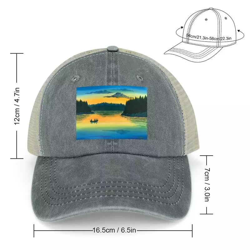 Sombrero de vaquero de pesca para hombre y mujer, gorra de Golf negra