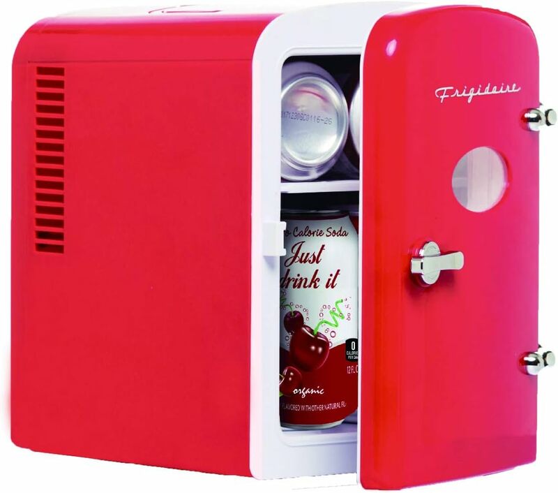 Frigidaire EFMIS129-RED 미니 휴대용 컴팩트 개인 냉장고 쿨러, 1 갤런, 6 캔