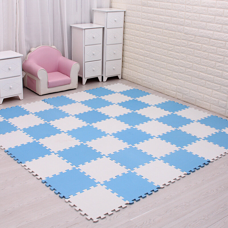 Meiqicool-alfombra de rompecabezas de espuma EVA para bebé, azulejos de ejercicio entrelazados, alfombra de suelo para niños, 29cm x 0,8 cm cada uno, 18 o 24 lotes