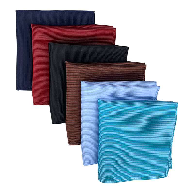ผ้าเช็ดหน้าโพลีเอสเตอร์สี่เหลี่ยมสีม่วงแดงน้ำเงินกระเป๋าแข็ง25*25ซม. สำหรับใช้ในชีวิตประจำวันขายส่ง
