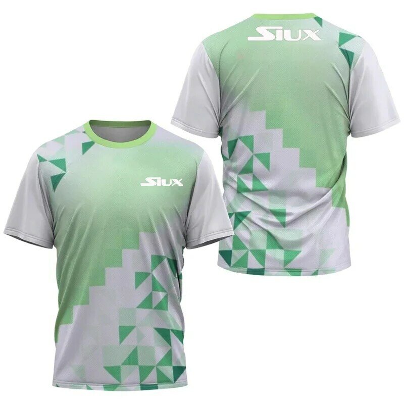 Nieuwe Siux Heren Snel Droog T-Shirt Zomer Sweat Running Sweatshirt Korte Mouw Ademende Badminton Tennis Volleybal Sport Tops