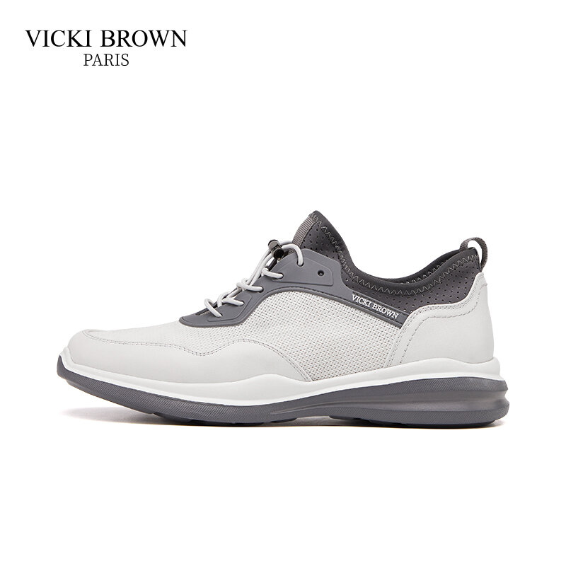 Модные высококачественные коричневые дизайнерские дышащие уличные спортивные туфли VICKI, новая сетчатая обувь