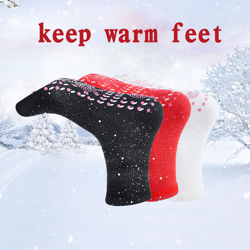 Calcetines de invierno para hombre, medias cálidas, suaves, cómodas, autocalentadas, estilo chino, estampado, tubo medio, 3 pares por lote