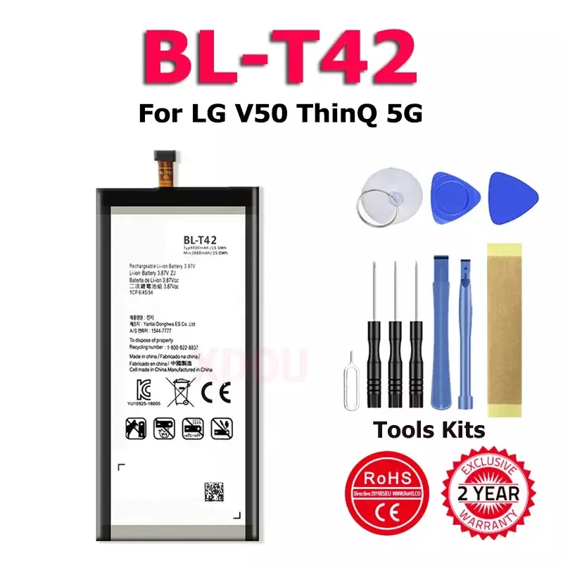 Batterie pour LG V50 ThinQ 5G V50ThinQ BL T42 BL-T42 LM-V500 V500N V500EM V500xm Téléphone portable Nouveau en stock BatBR