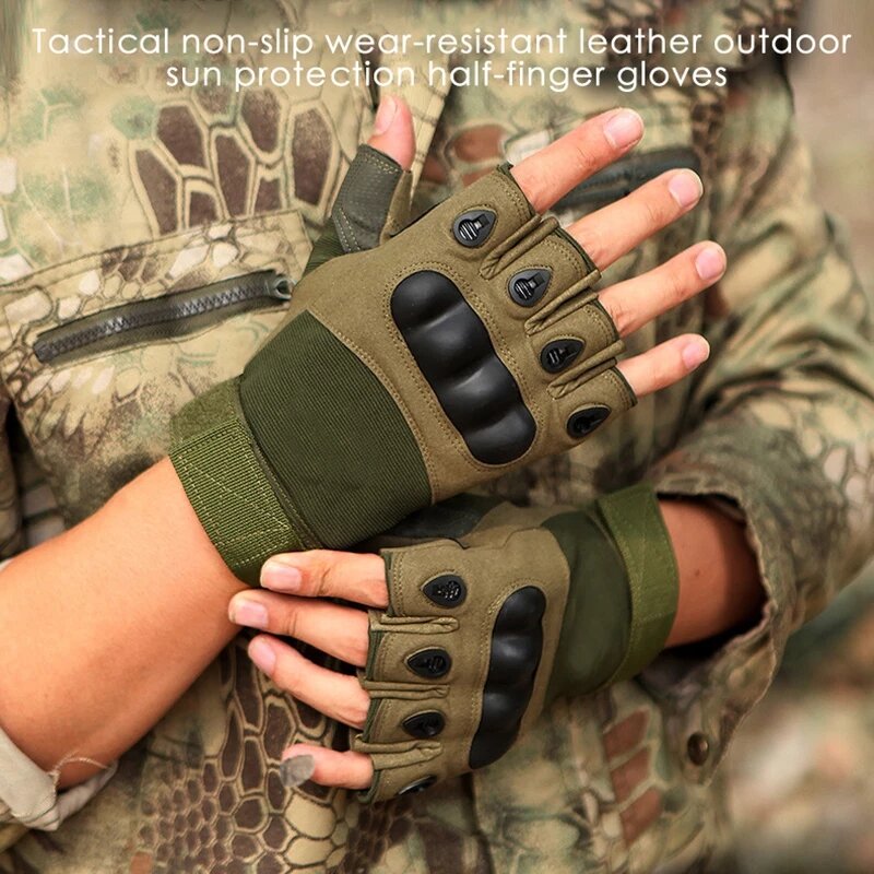 Halve Vinger Fietshandschoenen Outdoor Militaire Tactische Mannen Handschoenen Vrouwen Sport Schieten Jacht Motorfiets Handschoen Accessoires