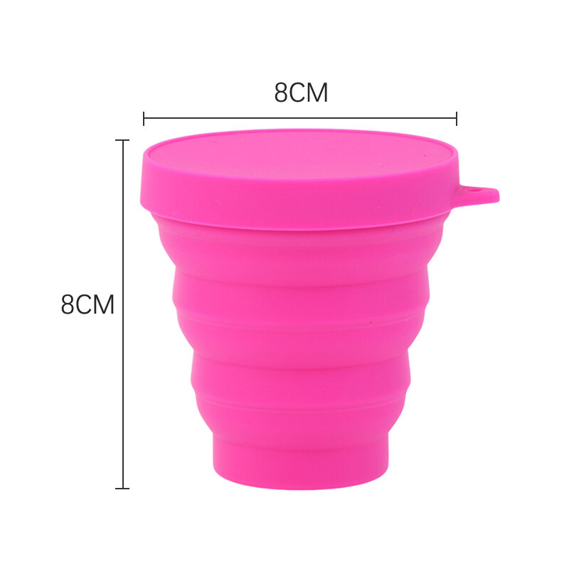 1 PC Portable Menstrual Cup Collapsible Medical Grade Silicone Period Cup Reusable Sterilizing Cup Feminine Hygiene Product