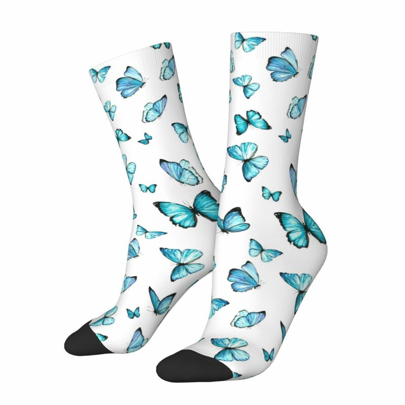 Calcetines de mariposa para hombre y mujer, calcetín informal para monopatín, primavera, verano, Otoño e Invierno