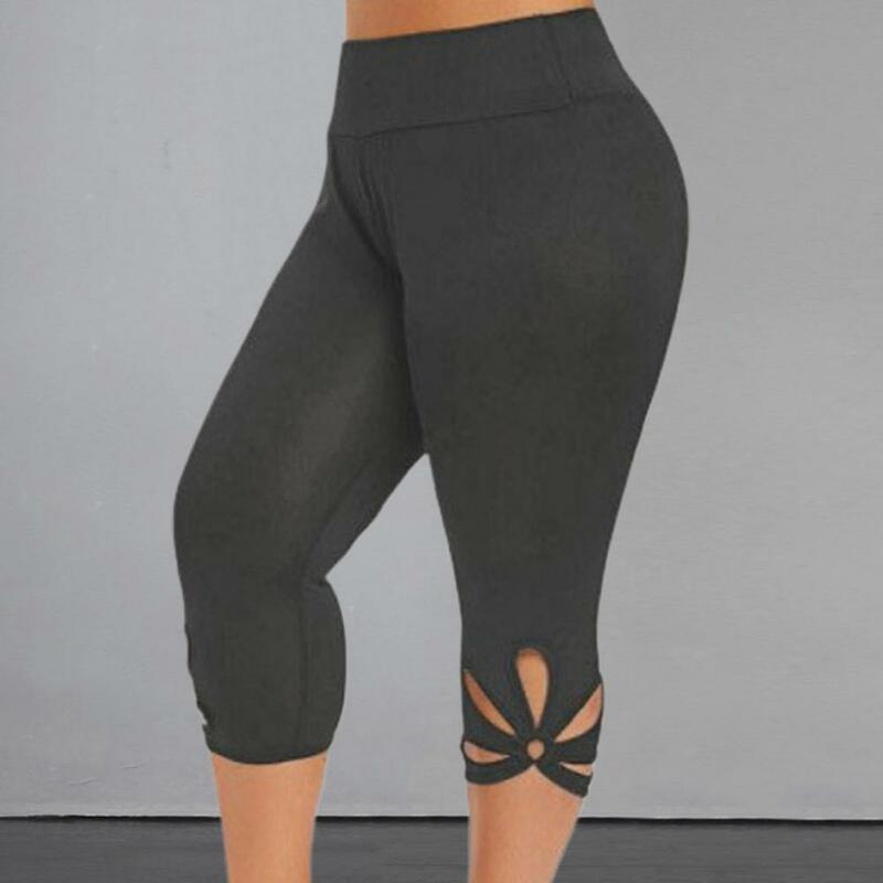 L-4XL celana panjang crop pinggang tinggi wanita celana panjang legging balutan elastis celana Yoga Super elastis
