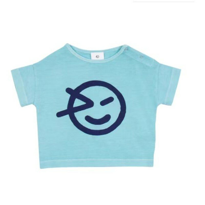 Новинка 2024, летняя Классическая футболка WYN SS, модный брендовый Топ для мальчиков и девочек, детская одежда