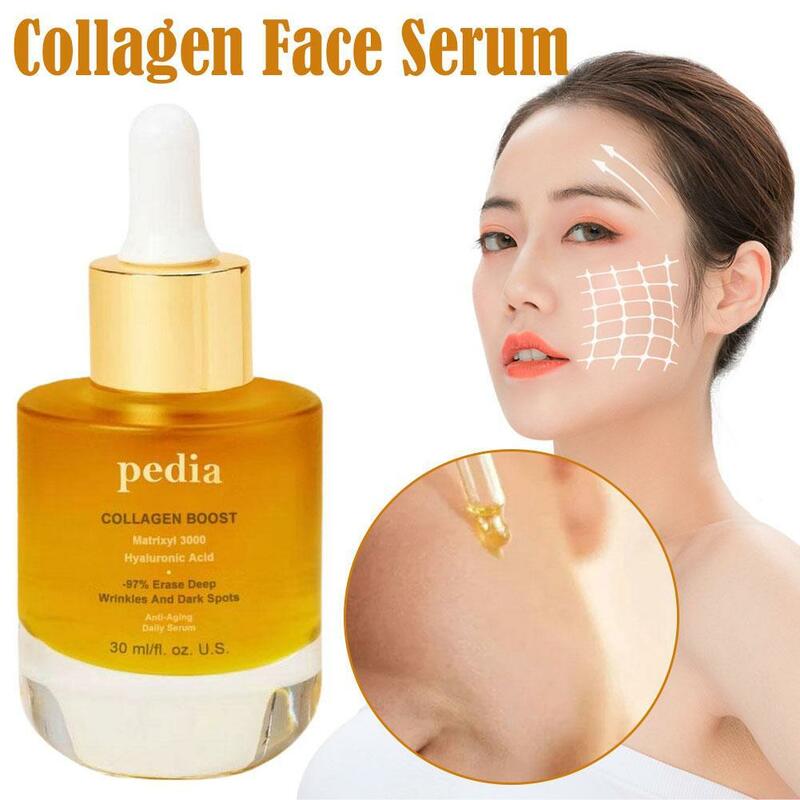 Essência de soro facial Collagen Boost, Anti-rugas, Anti-envelhecimento, clareamento, hidratante, cuidado facial, remoção de rugas, facial, 30ml