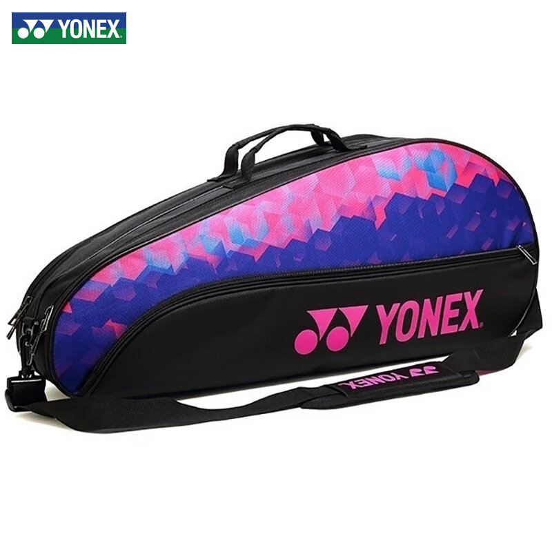 Yonex-Bolsa de bádminton genuina, con capacidad para 3 raquetas y ofrece un amplio espacio de almacenamiento para accesorios deportivos